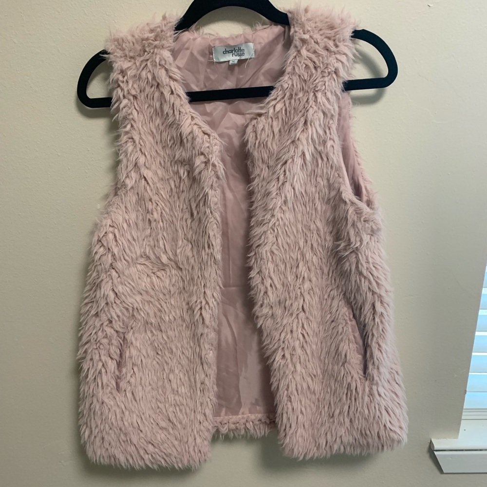 Fuzzy Pink Vest- Size M